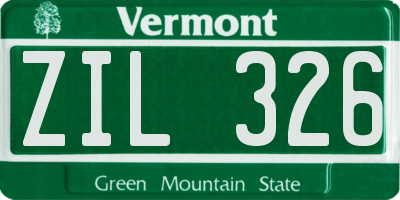 VT license plate ZIL326