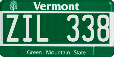VT license plate ZIL338