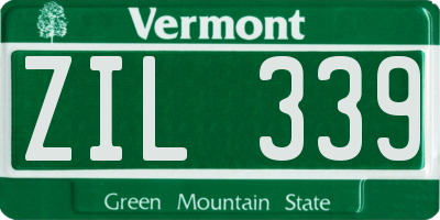 VT license plate ZIL339
