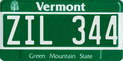 VT license plate ZIL344