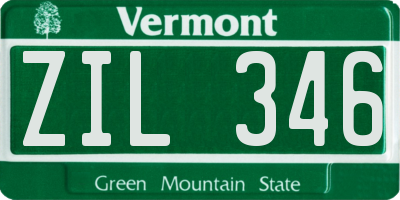 VT license plate ZIL346