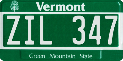 VT license plate ZIL347