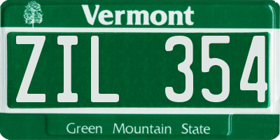 VT license plate ZIL354