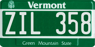 VT license plate ZIL358