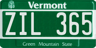 VT license plate ZIL365