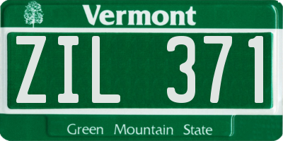 VT license plate ZIL371