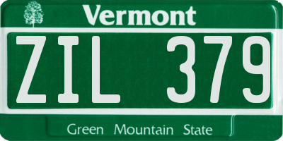VT license plate ZIL379