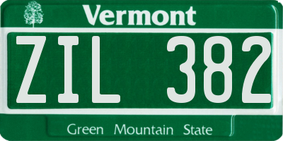 VT license plate ZIL382
