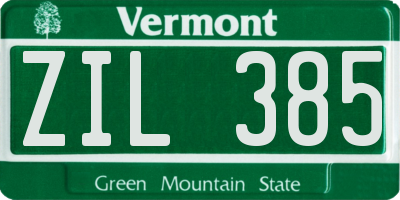 VT license plate ZIL385