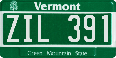 VT license plate ZIL391
