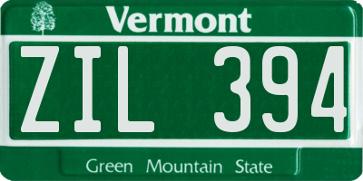 VT license plate ZIL394