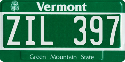 VT license plate ZIL397