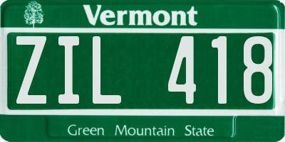 VT license plate ZIL418