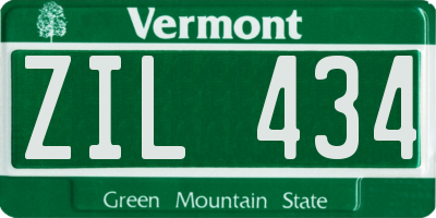 VT license plate ZIL434