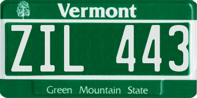 VT license plate ZIL443