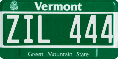 VT license plate ZIL444