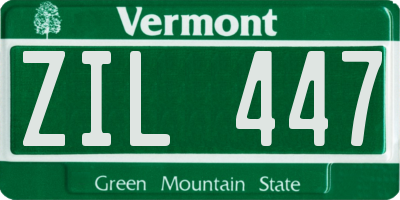 VT license plate ZIL447