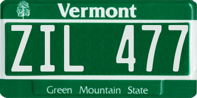 VT license plate ZIL477