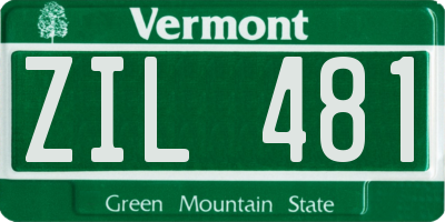 VT license plate ZIL481