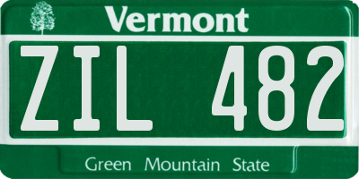 VT license plate ZIL482