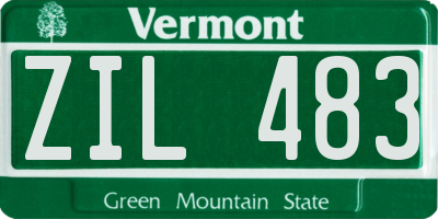 VT license plate ZIL483