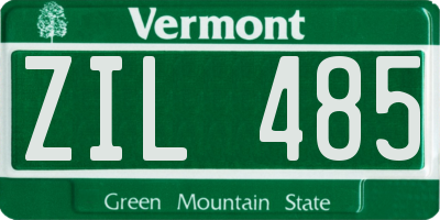 VT license plate ZIL485