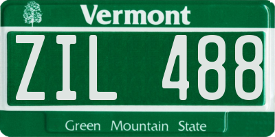VT license plate ZIL488
