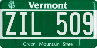 VT license plate ZIL509