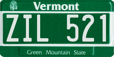 VT license plate ZIL521