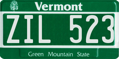 VT license plate ZIL523