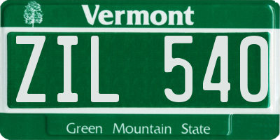 VT license plate ZIL540