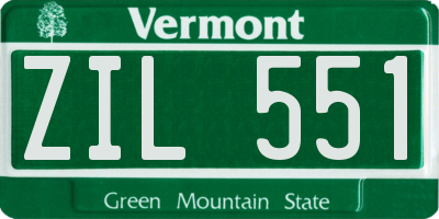 VT license plate ZIL551