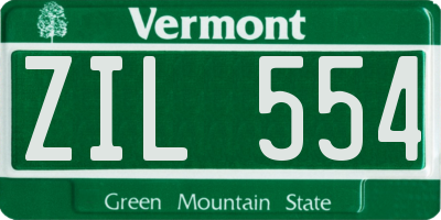 VT license plate ZIL554