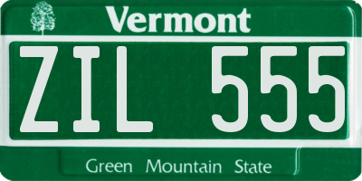 VT license plate ZIL555