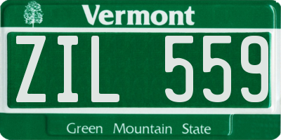 VT license plate ZIL559