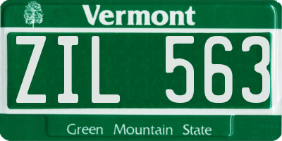 VT license plate ZIL563