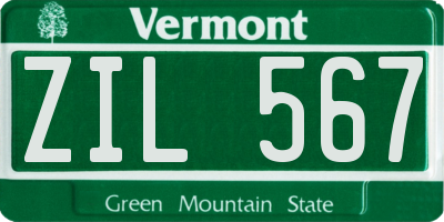 VT license plate ZIL567