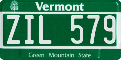 VT license plate ZIL579