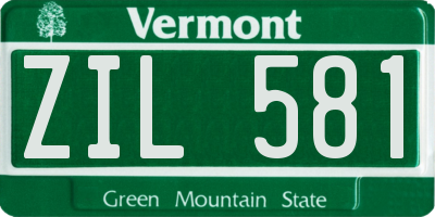 VT license plate ZIL581