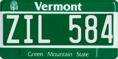 VT license plate ZIL584