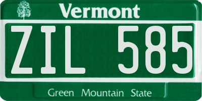 VT license plate ZIL585