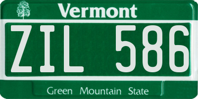VT license plate ZIL586
