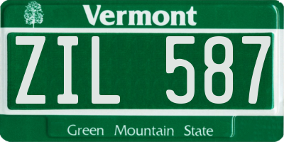 VT license plate ZIL587
