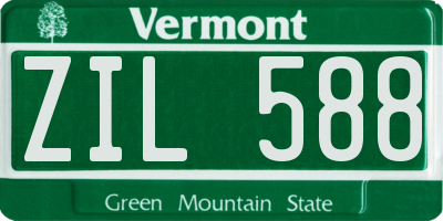 VT license plate ZIL588