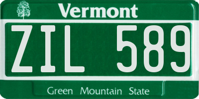 VT license plate ZIL589