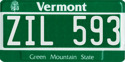 VT license plate ZIL593