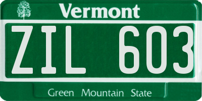 VT license plate ZIL603