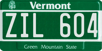 VT license plate ZIL604