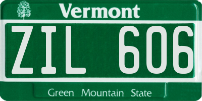 VT license plate ZIL606
