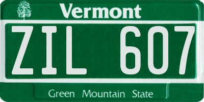 VT license plate ZIL607